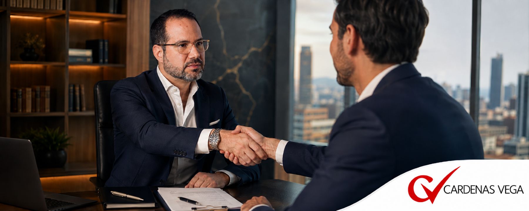 Trademark attorney advising a business owner on trademark registration in Colombia