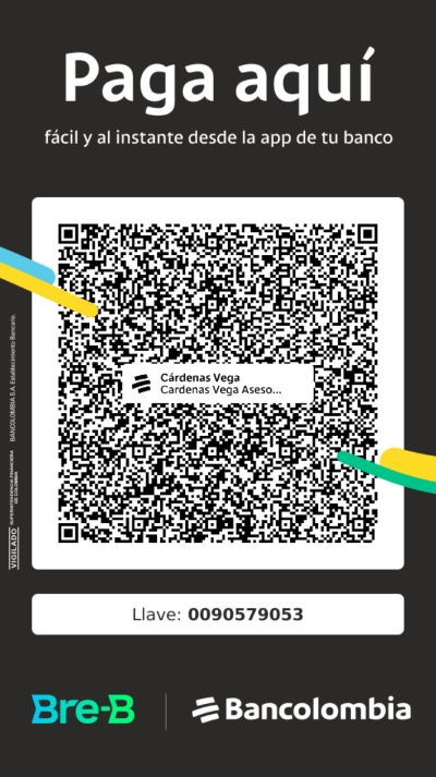 Llave Bre-B y QR Bancolombia - Cárdenas Vega Asesores Llave Bre-B y QR Bancolombia - Cárdenas Vega Asesores